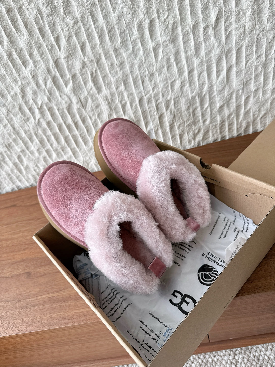 UGG Sheepskin Fur-Lined Slippers – Autumn/Winter Collection