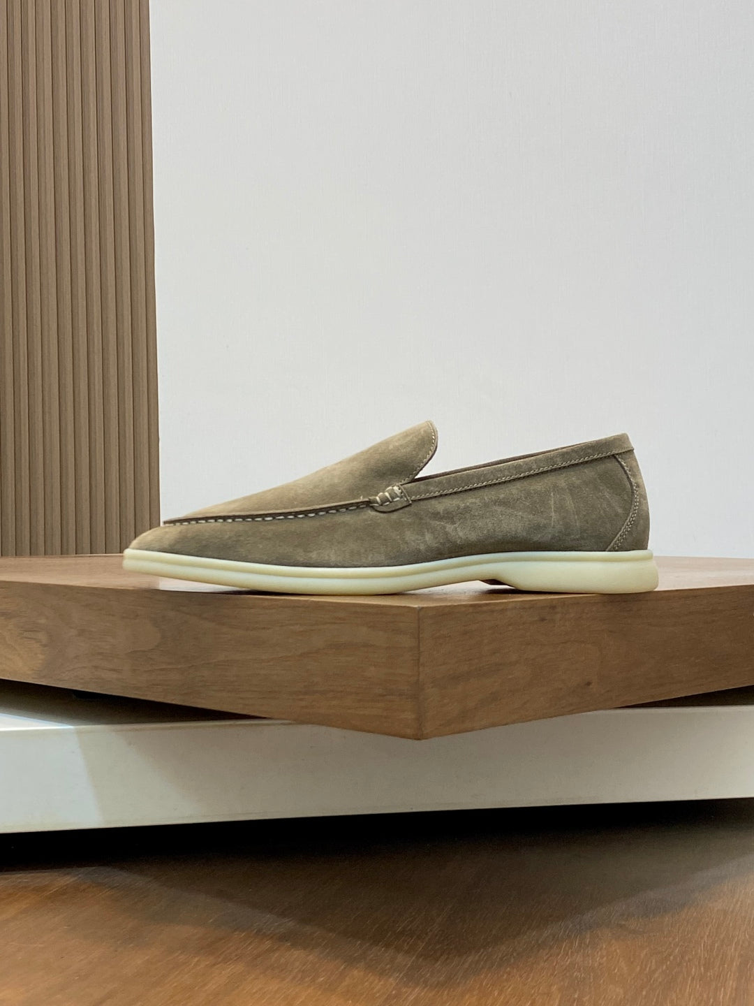 Loro Piana Suede Leather Slip-On Loafers