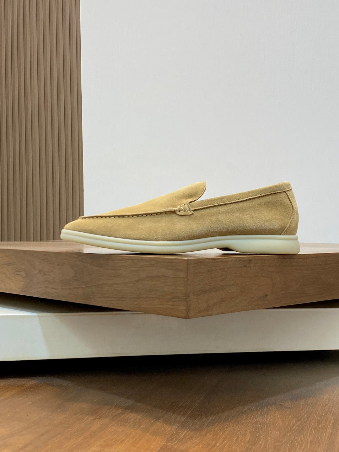 Loro Piana Suede Leather Slip-On Loafers