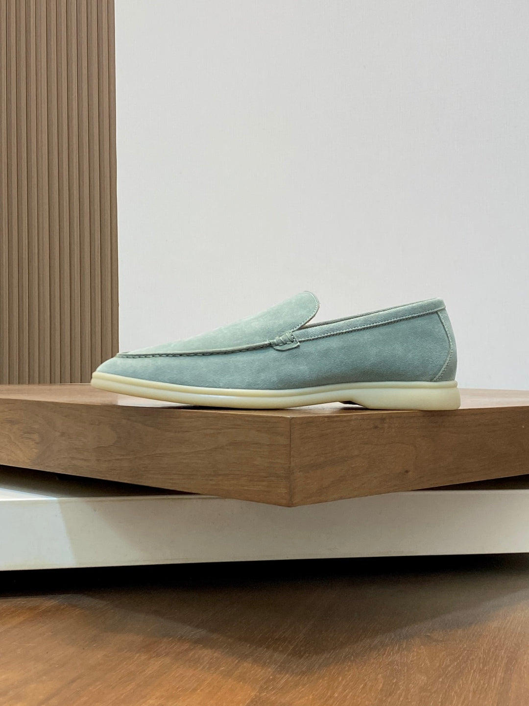 Loro Piana Suede Leather Slip-On Loafers