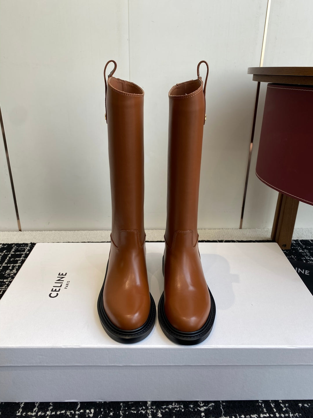 Celine Triomphe Equestrian Ankle Boots – 2025FW
