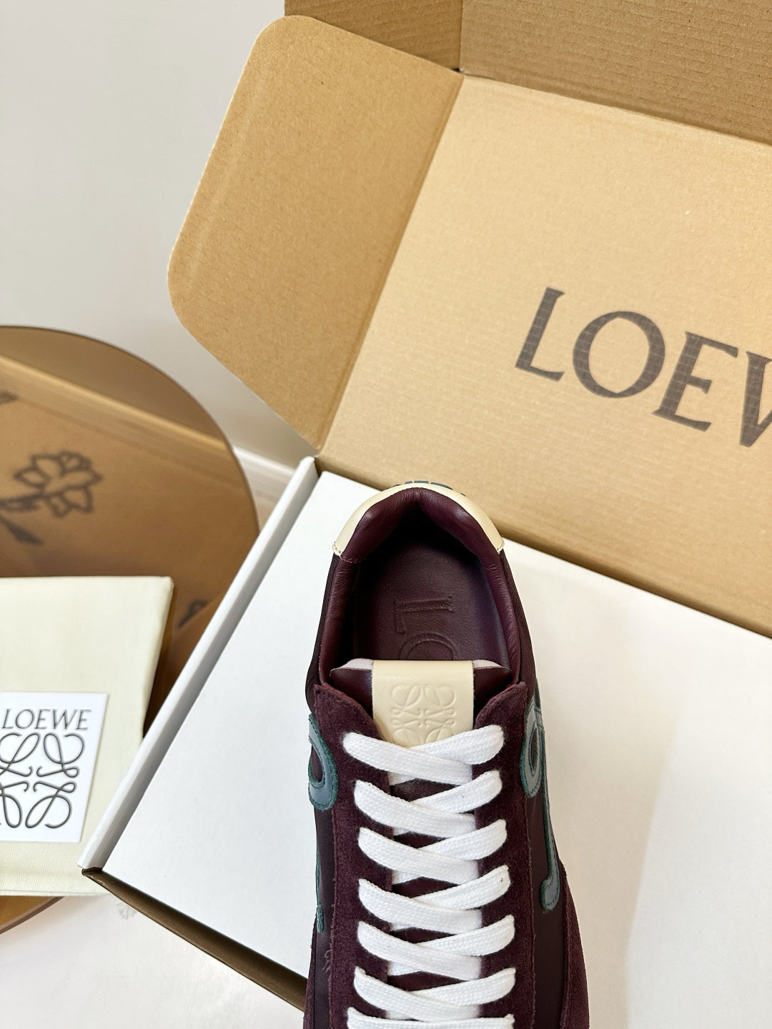Loewe Ballet Runner 2.0 Burgundy Sneakers