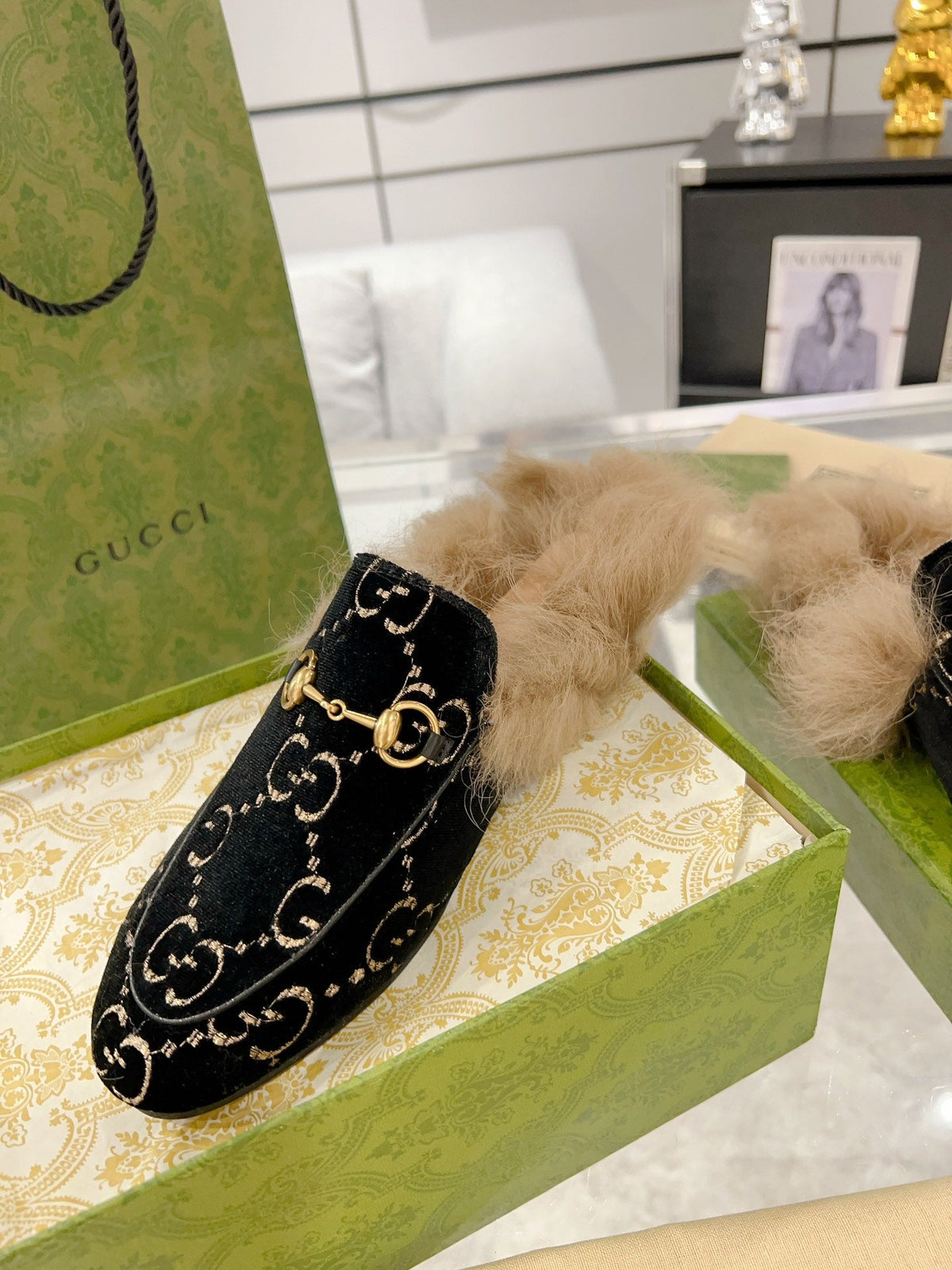 Gucci Toscana Sheepskin Loafers