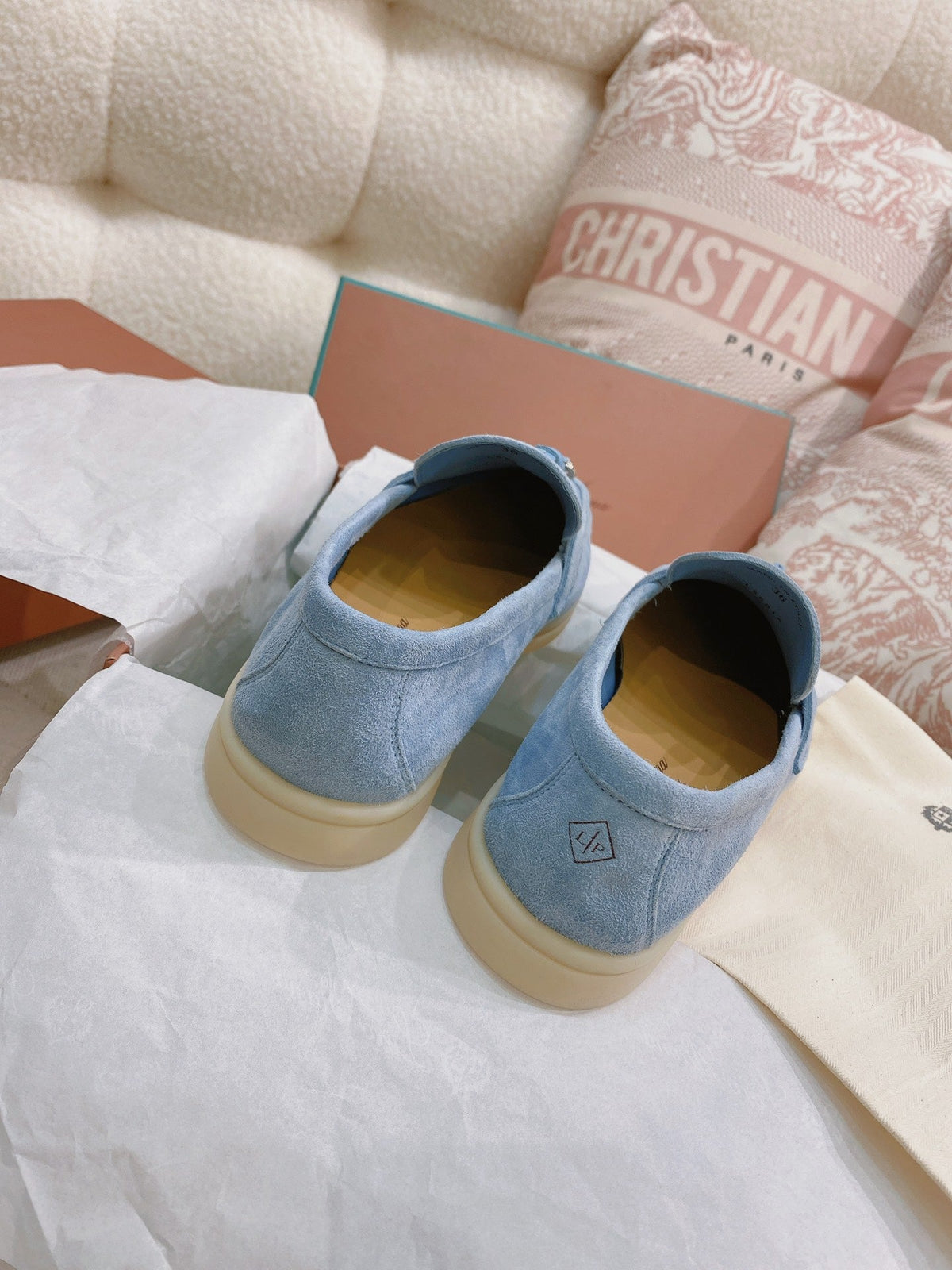 Loro Piana Glossy Cashmere Loafers
