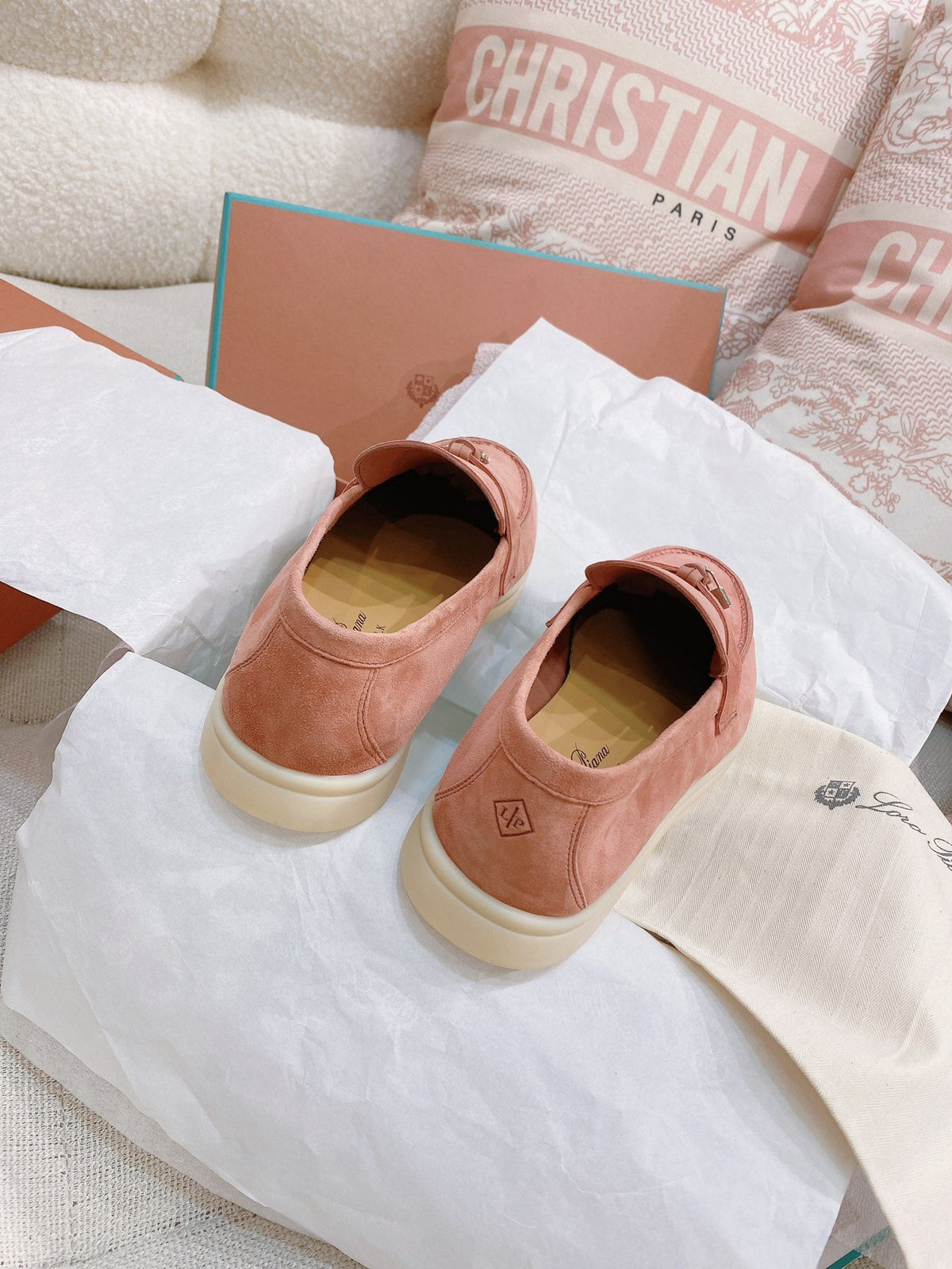 Loro Piana Glossy Cashmere Loafers