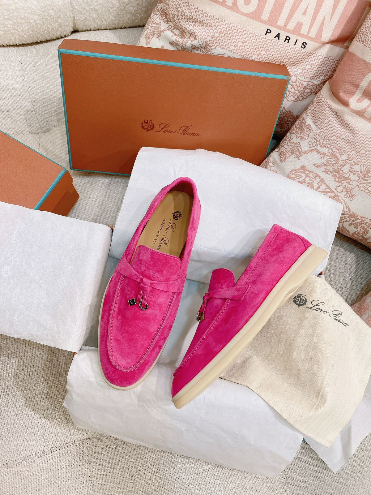 Loro Piana Glossy Cashmere Loafers