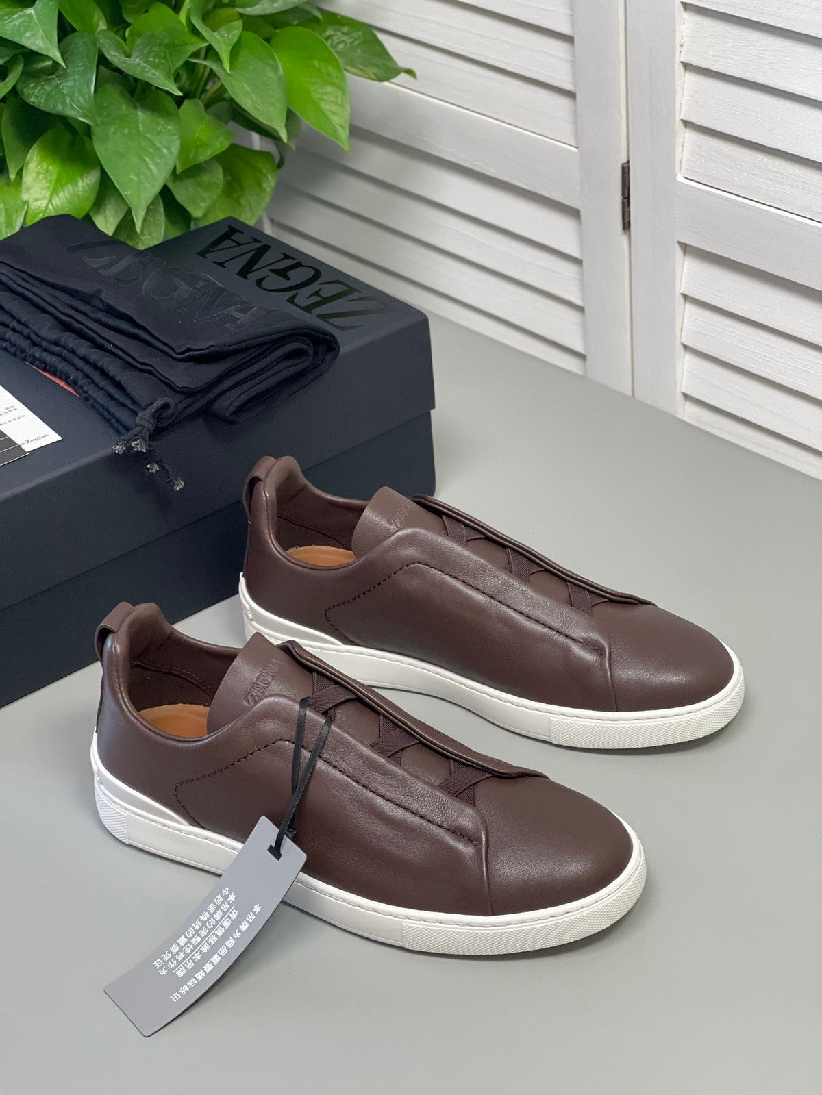 Zegna SECONDSKIN Triple Stitch Low-Top Sneakers