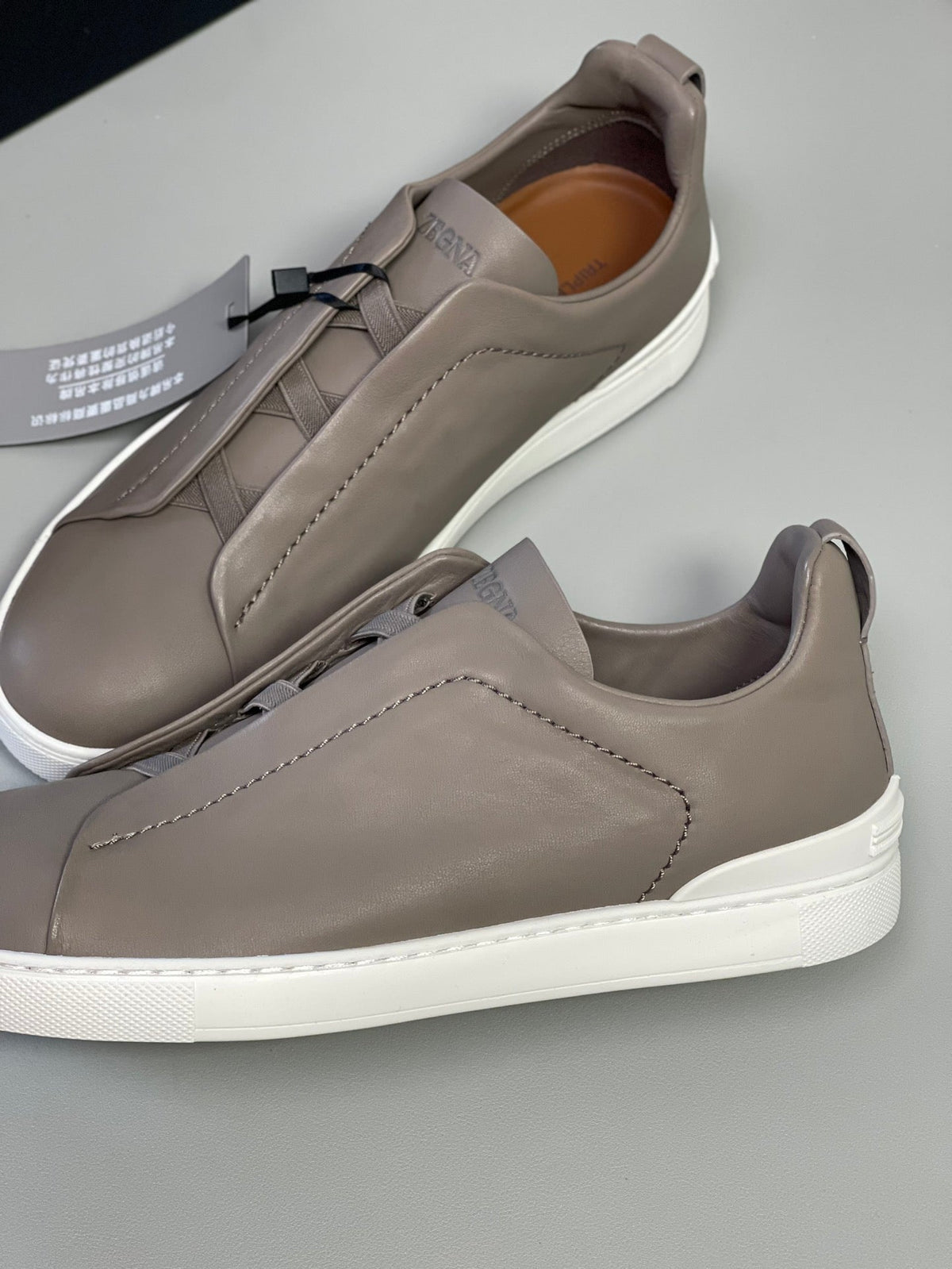 Zegna SECONDSKIN Triple Stitch Low-Top Sneakers