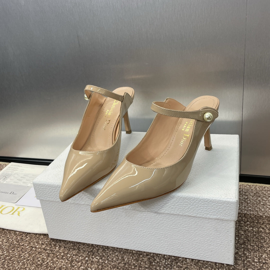 Dior J'Adior Jolie Pearl Pointed-Toe Mules – 2024 Spring/Summer Collection