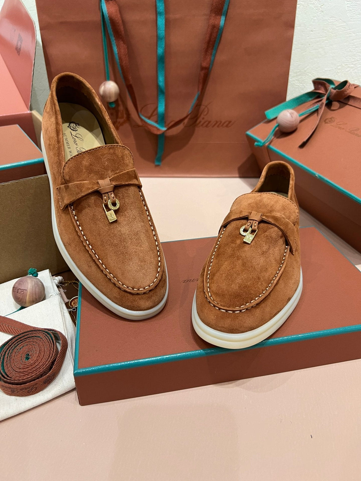 Loro Piana Classic Suede Backless Mules