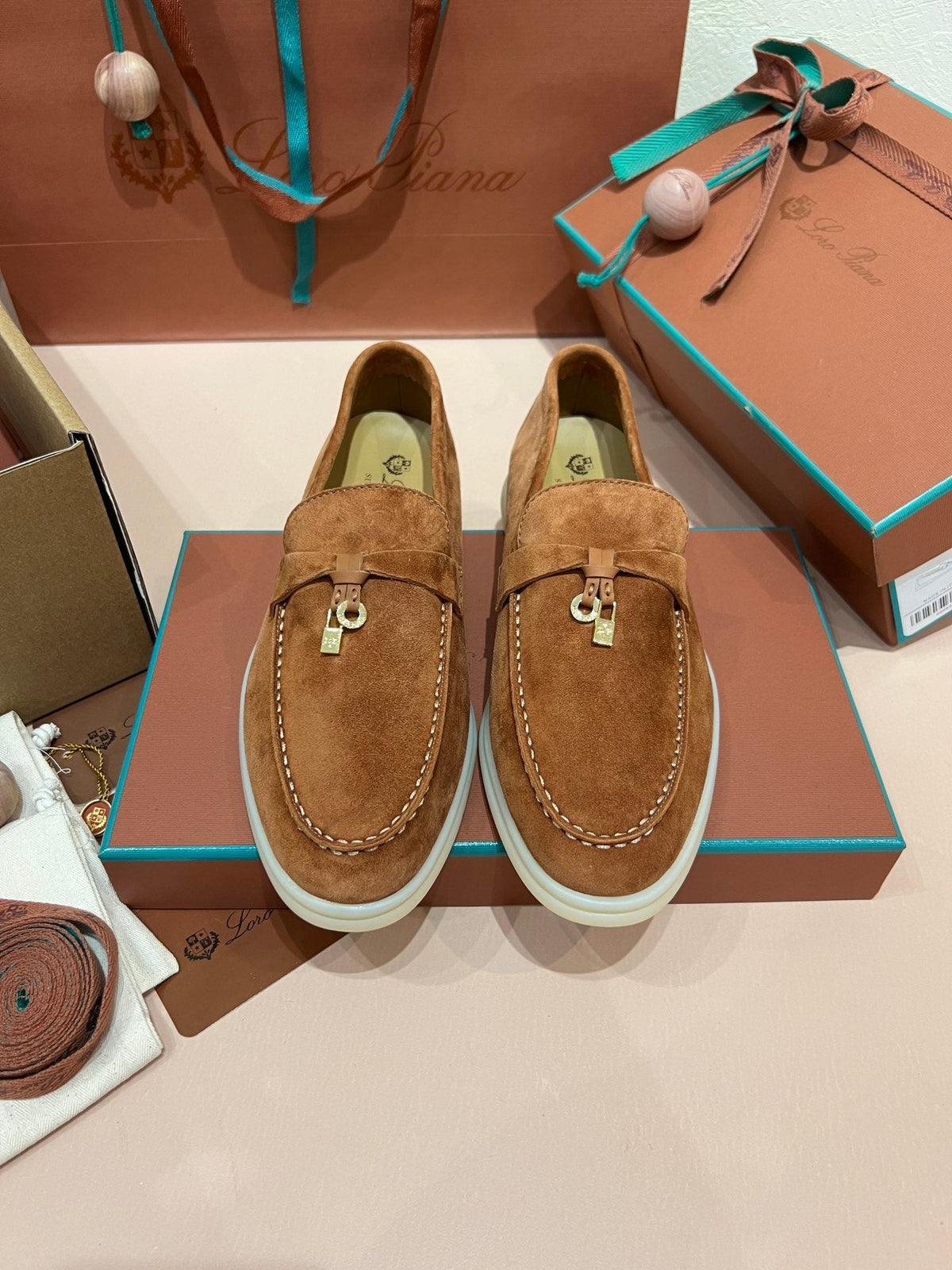 Loro Piana Classic Suede Backless Mules