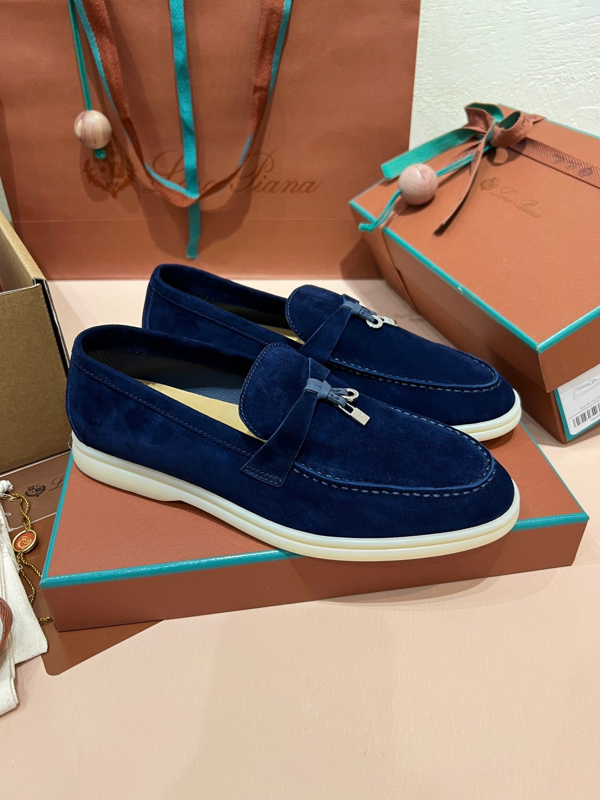 Loro Piana Classic Suede Backless Mules