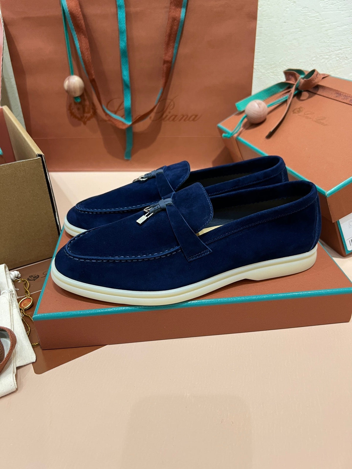 Loro Piana Classic Suede Backless Mules