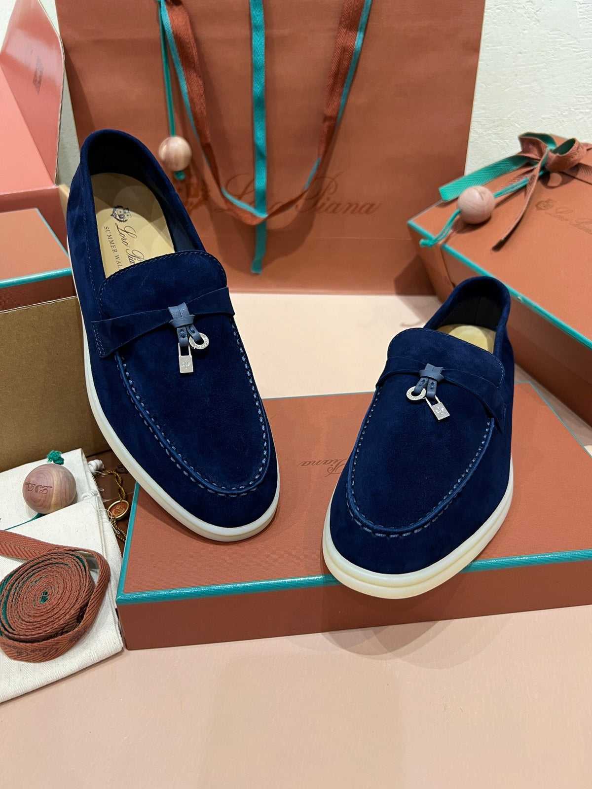 Loro Piana Classic Suede Backless Mules