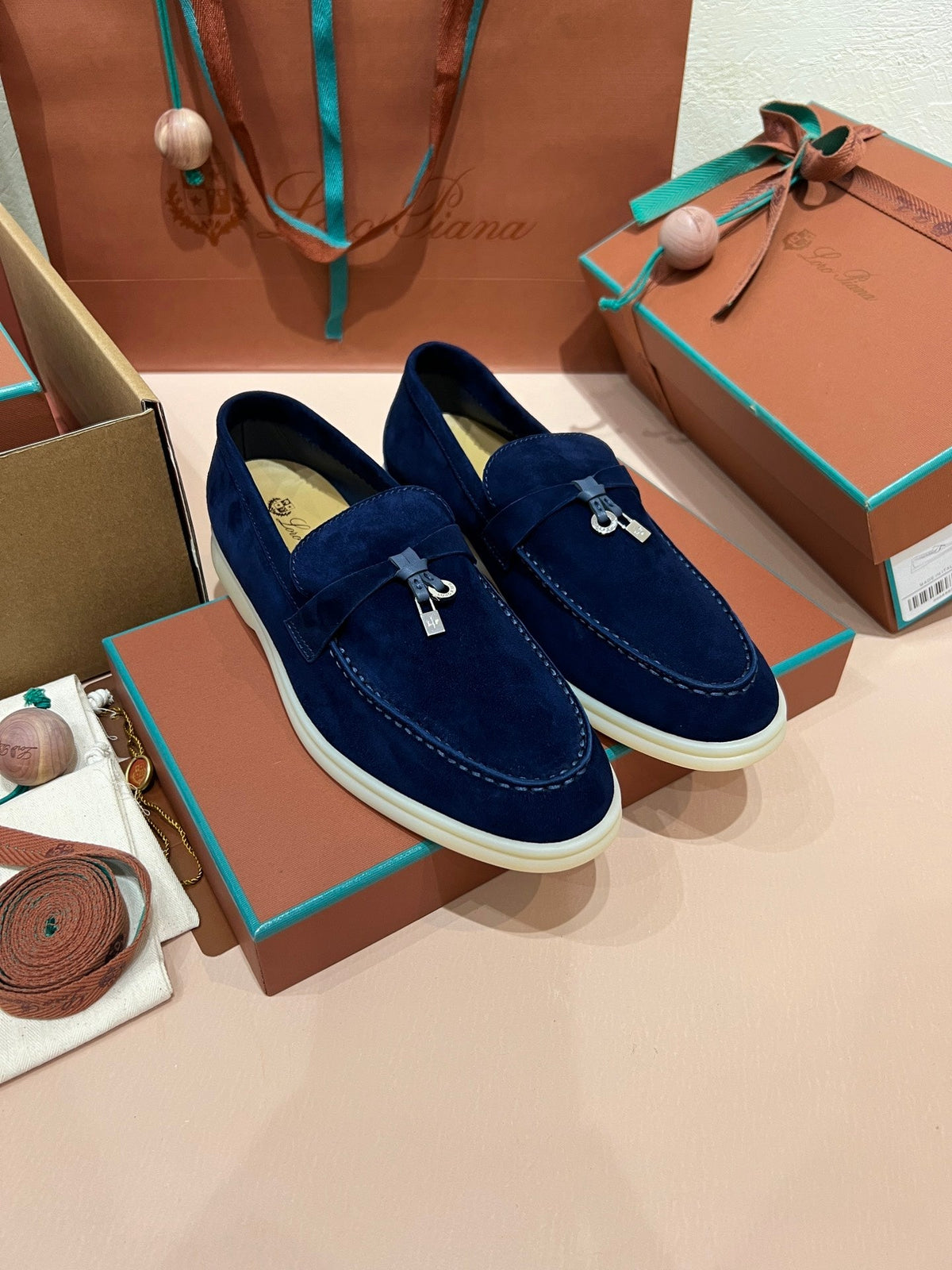 Loro Piana Classic Suede Backless Mules