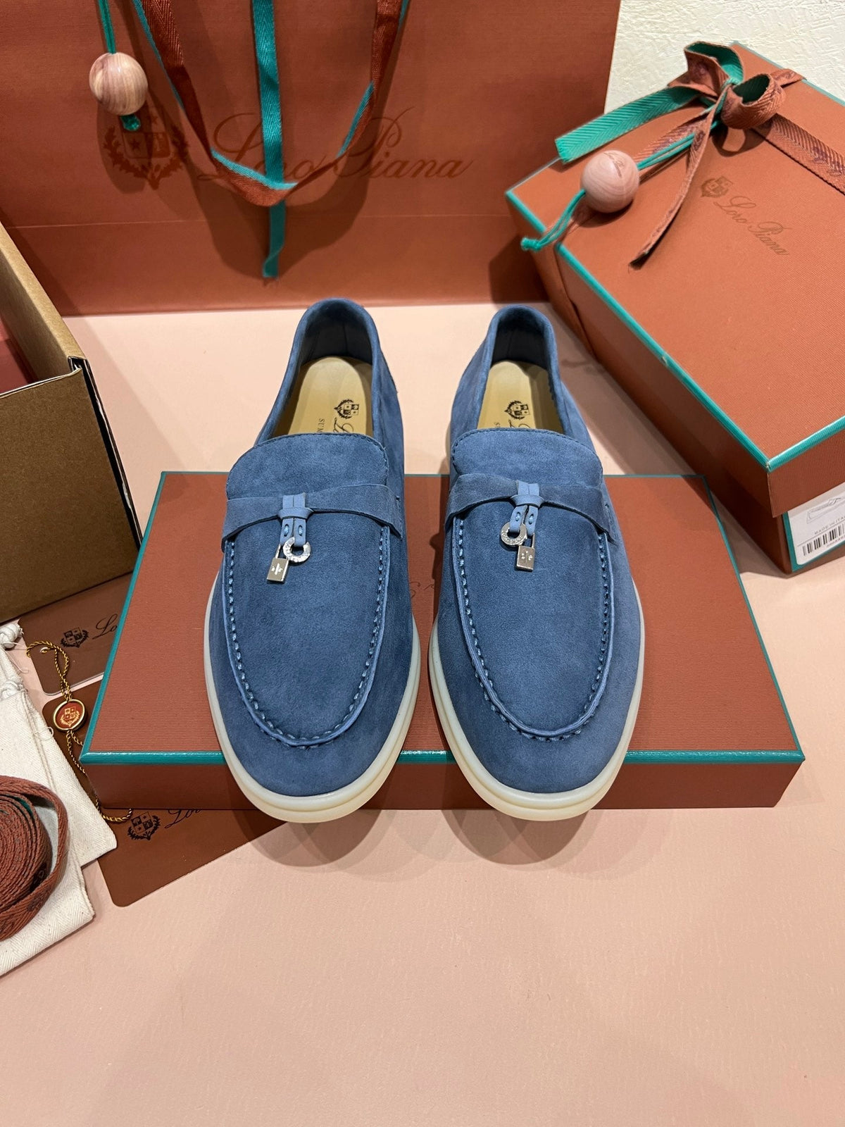Loro Piana Classic Suede Backless Mules