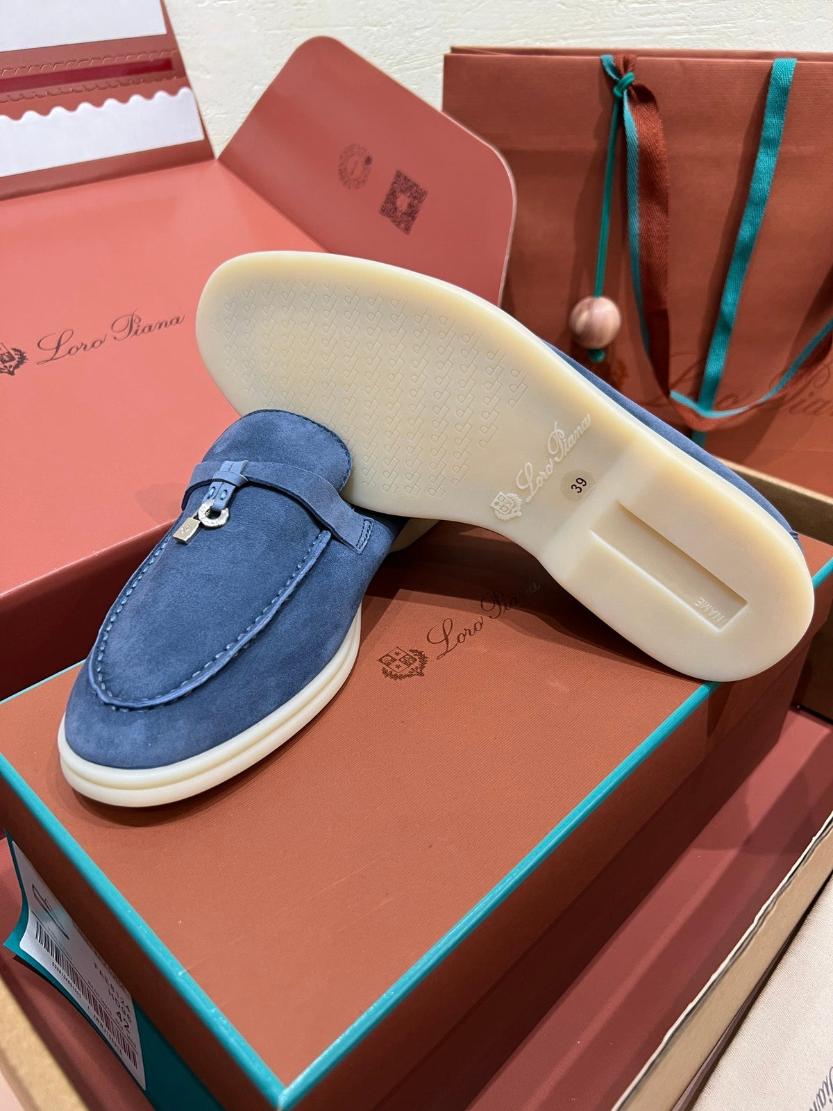 Loro Piana Classic Suede Backless Mules