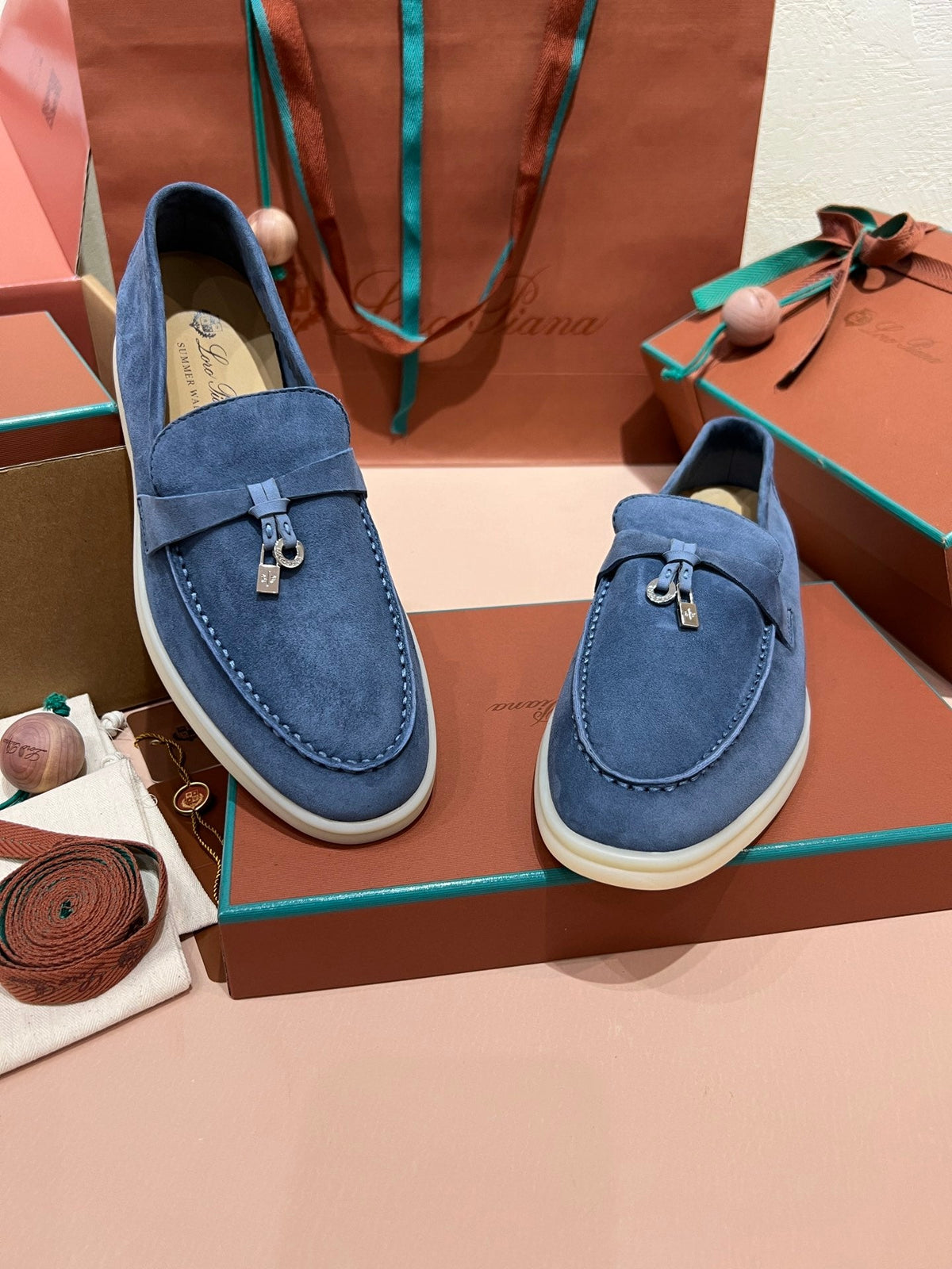 Loro Piana Classic Suede Backless Mules