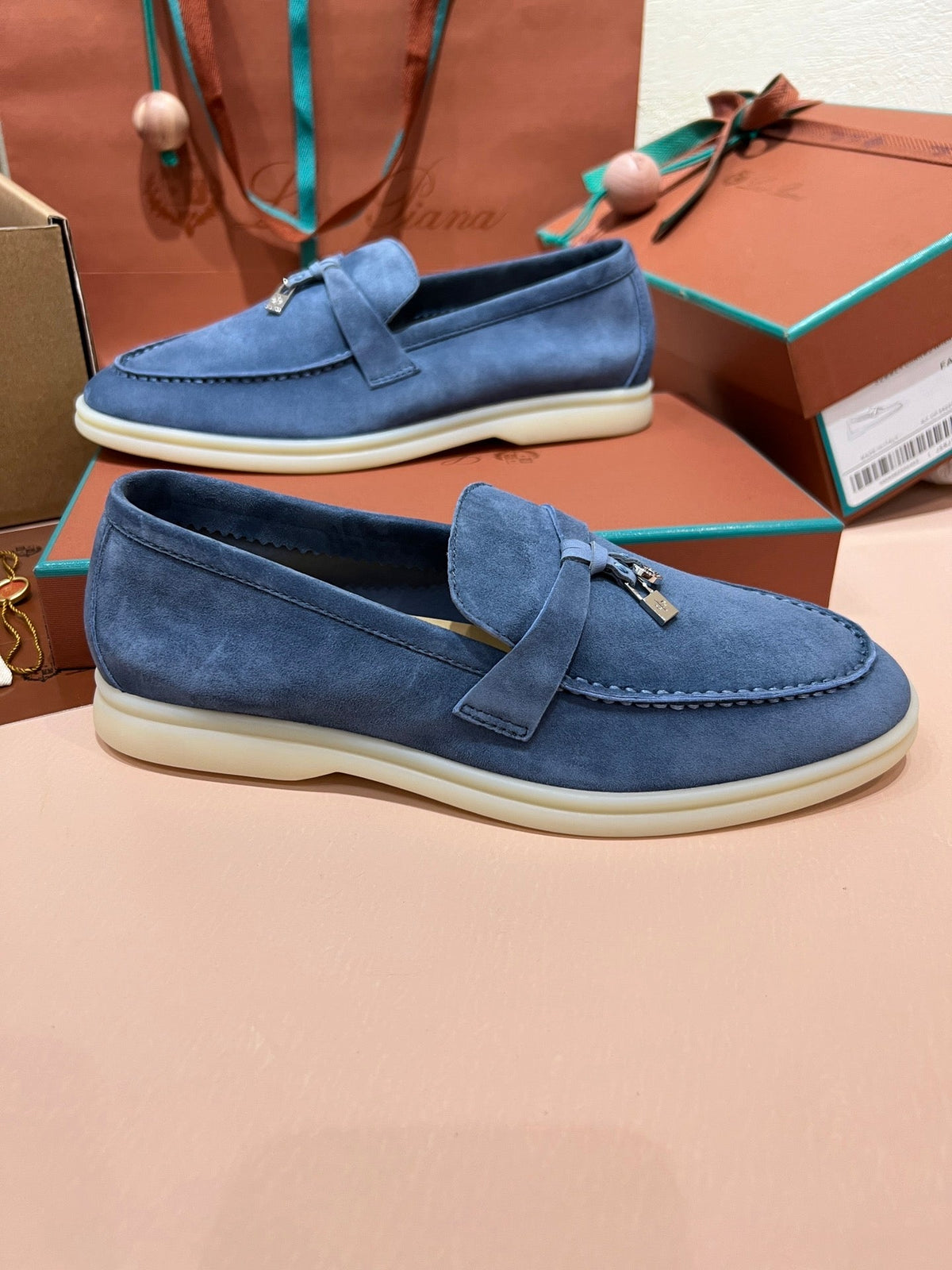 Loro Piana Classic Suede Backless Mules