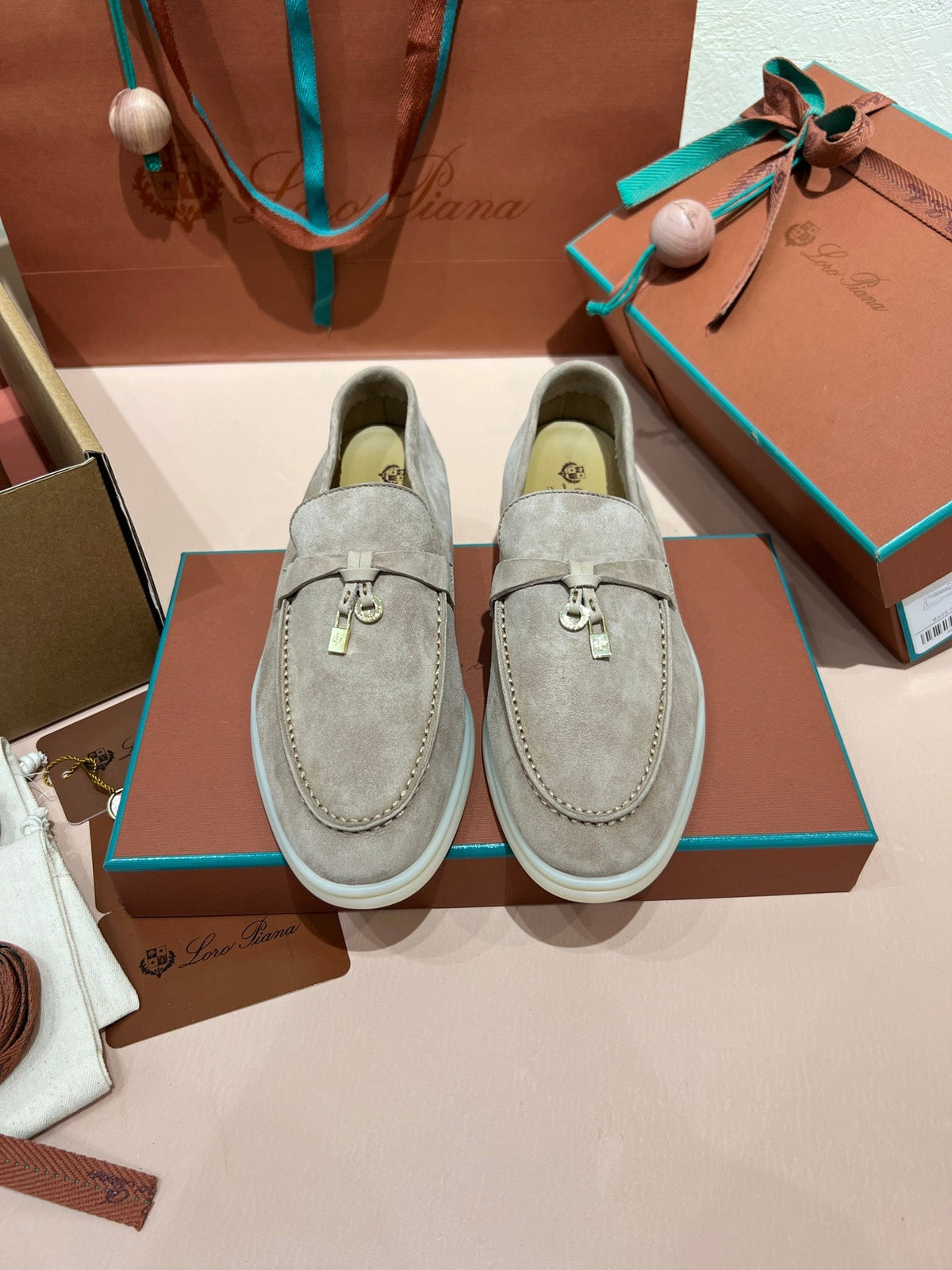 Loro Piana Classic Suede Backless Mules