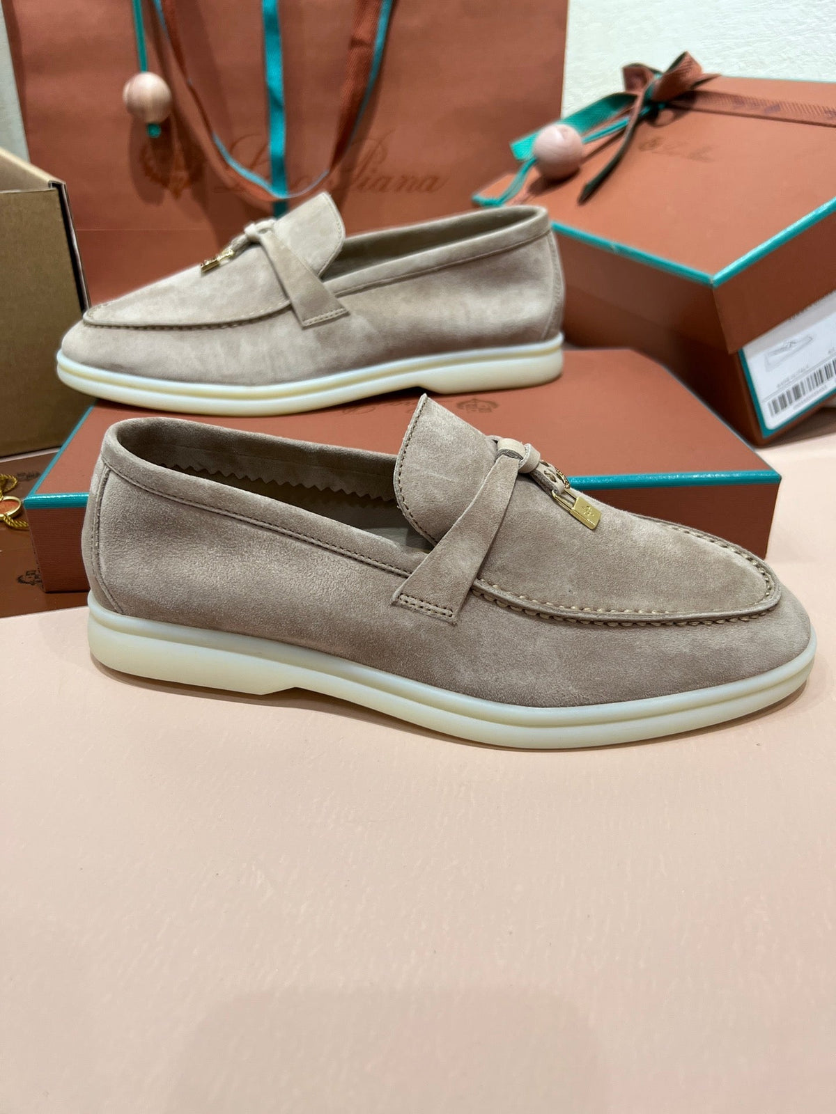 Loro Piana Classic Suede Backless Mules