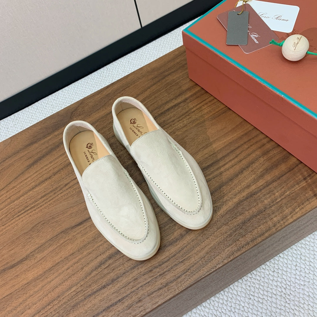 Loro Piana Glossy Cashmere Loafers