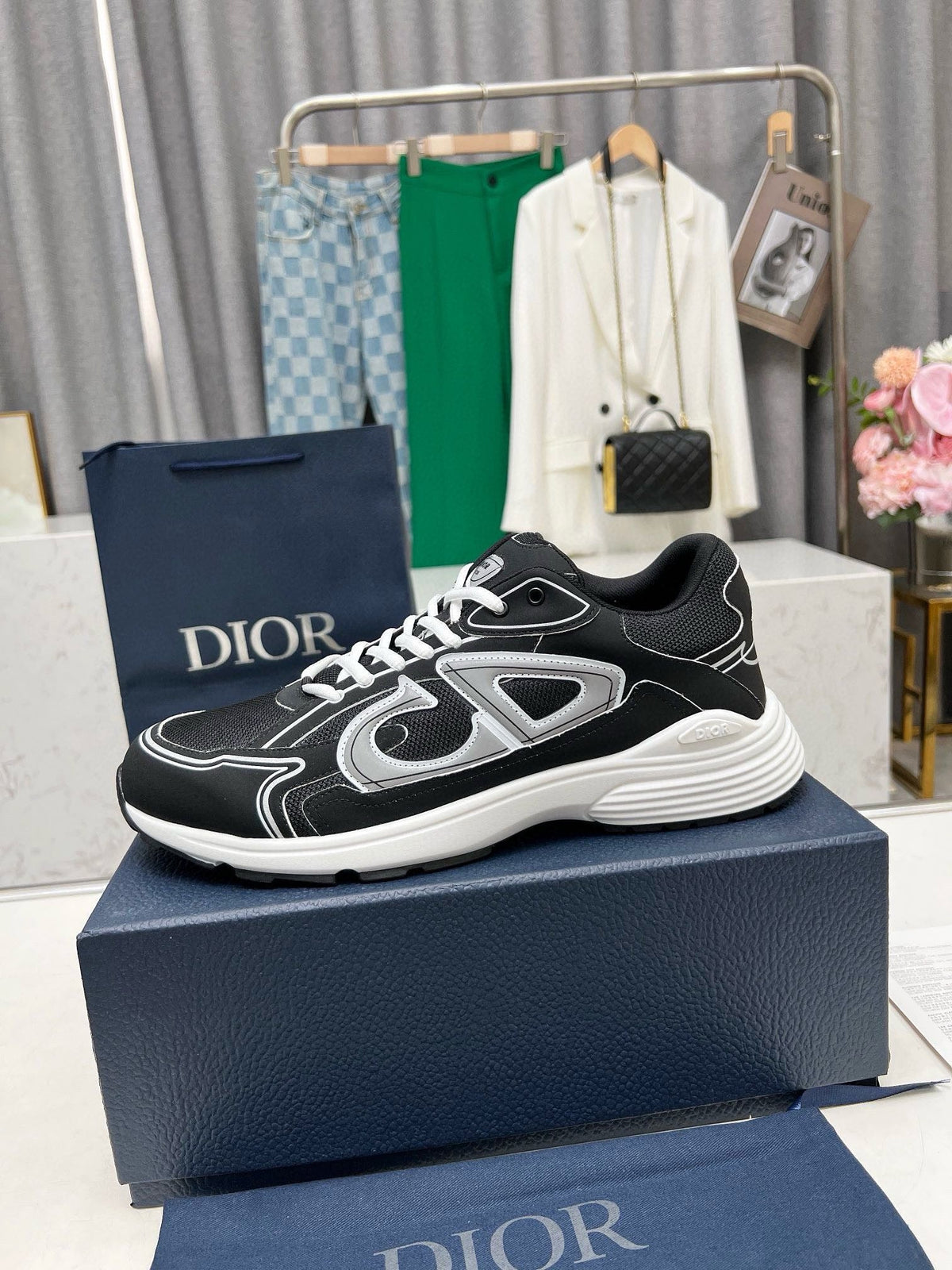 Dior B30 Unisex Mesh and Leather Sneakers