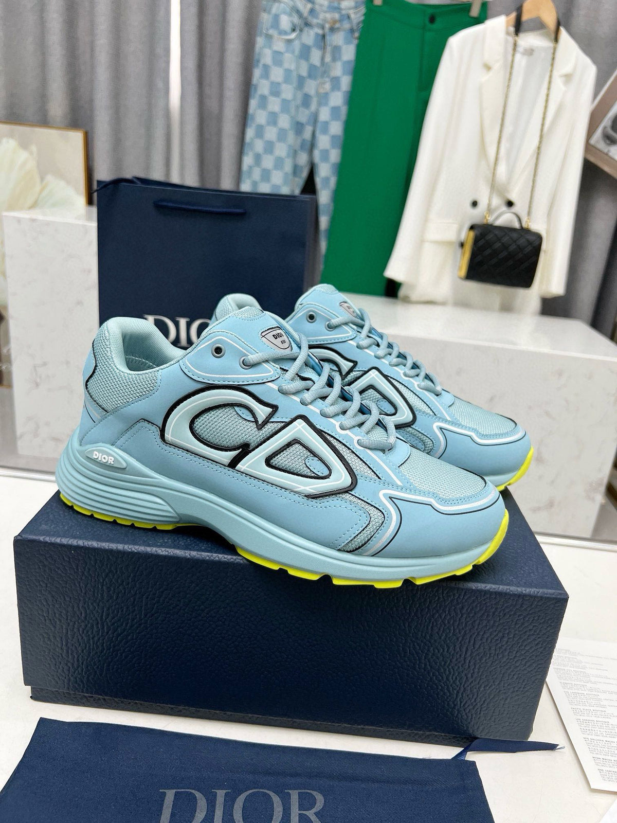 Dior B30 Unisex Mesh and Leather Sneakers