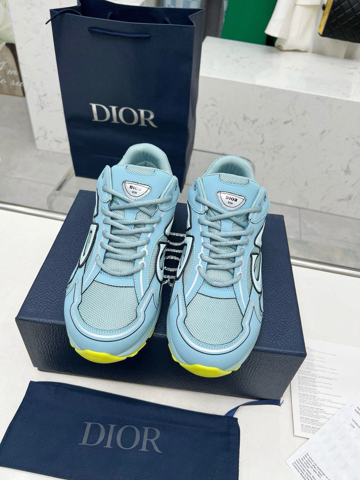 Dior B30 Unisex Mesh and Leather Sneakers