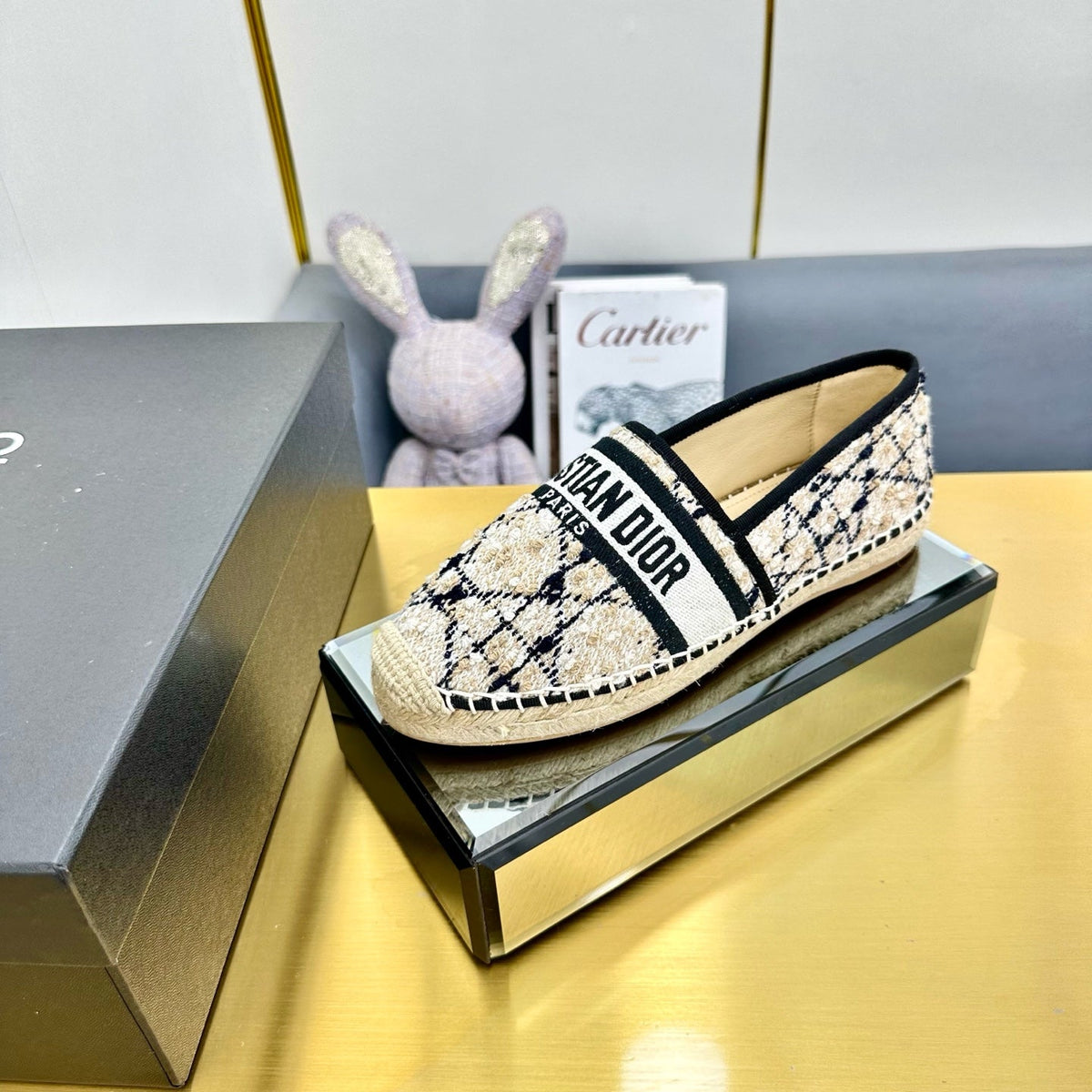 Dior Granville Embroidered Espadrille Flats