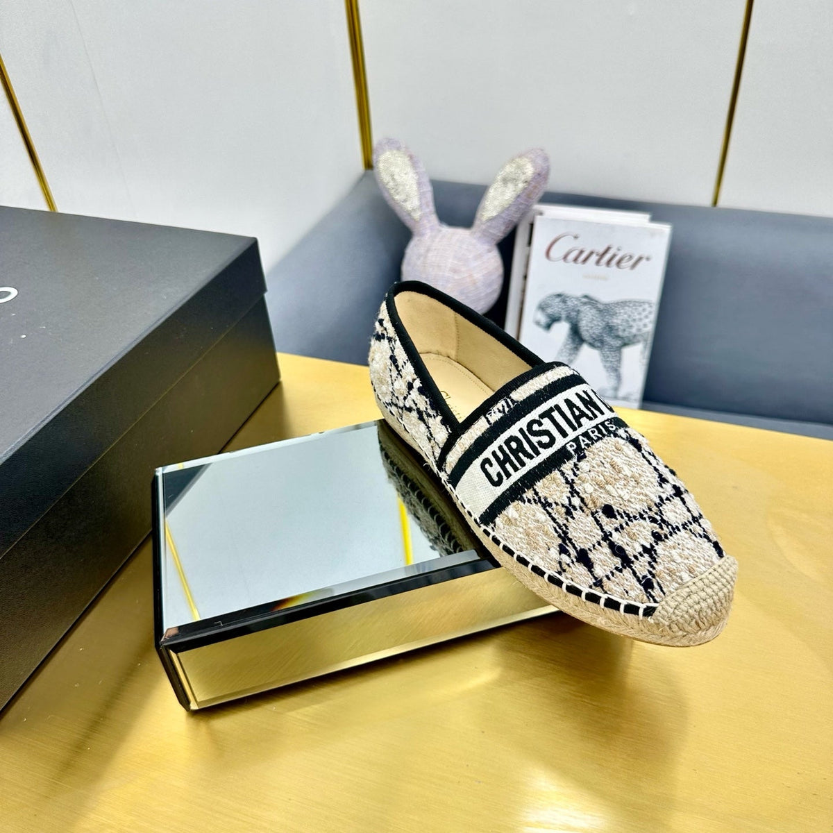 Dior Granville Embroidered Espadrille Flats