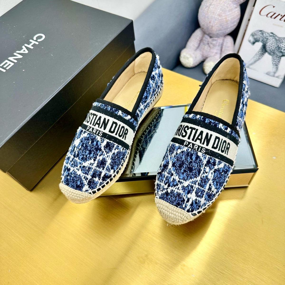 Dior Granville Embroidered Espadrille Flats