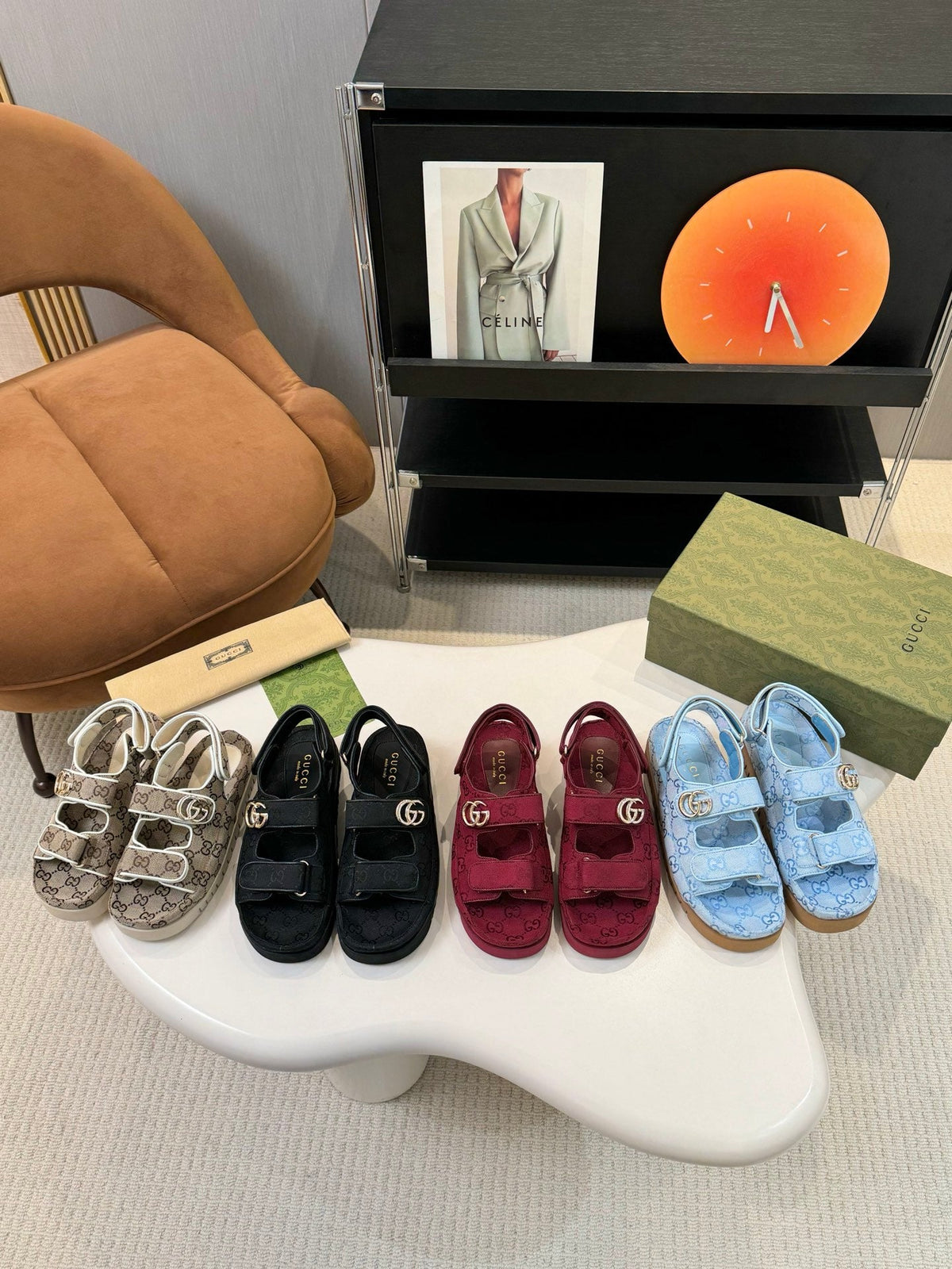 Gucci Velcro Platform Sandals – 2025 Collection