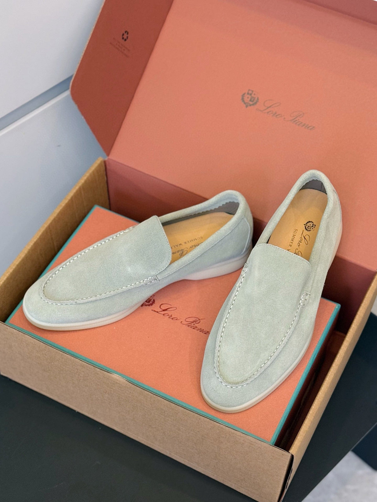 Loro Piana Italian Handmade Suede Driving Shoes
