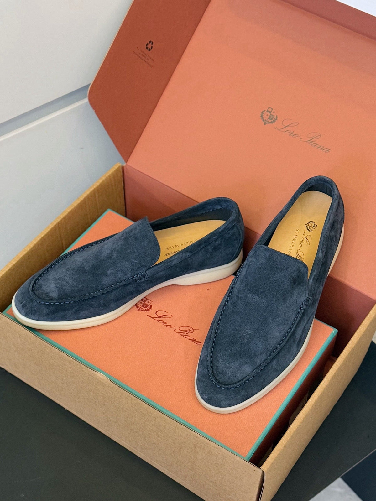 Loro Piana Italian Handmade Suede Driving Shoes