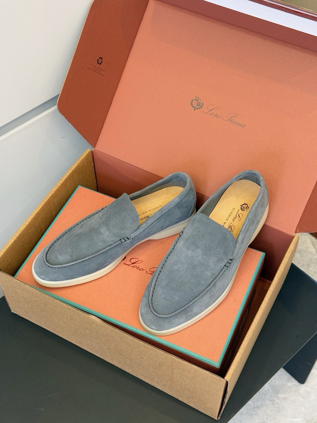 Loro Piana Italian Handmade Suede Driving Shoes