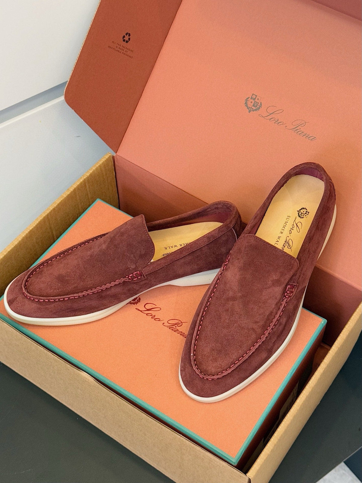 Loro Piana Italian Handmade Suede Driving Shoes