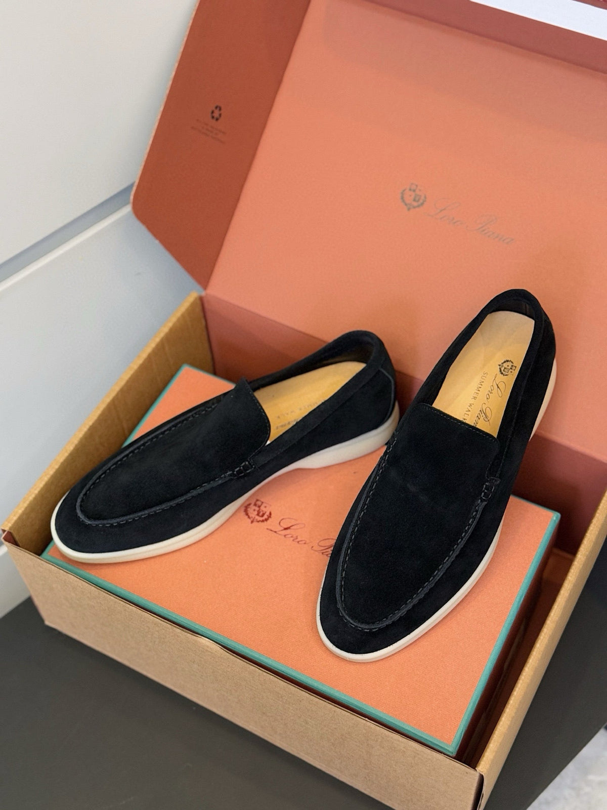 Loro Piana Italian Handmade Suede Driving Shoes