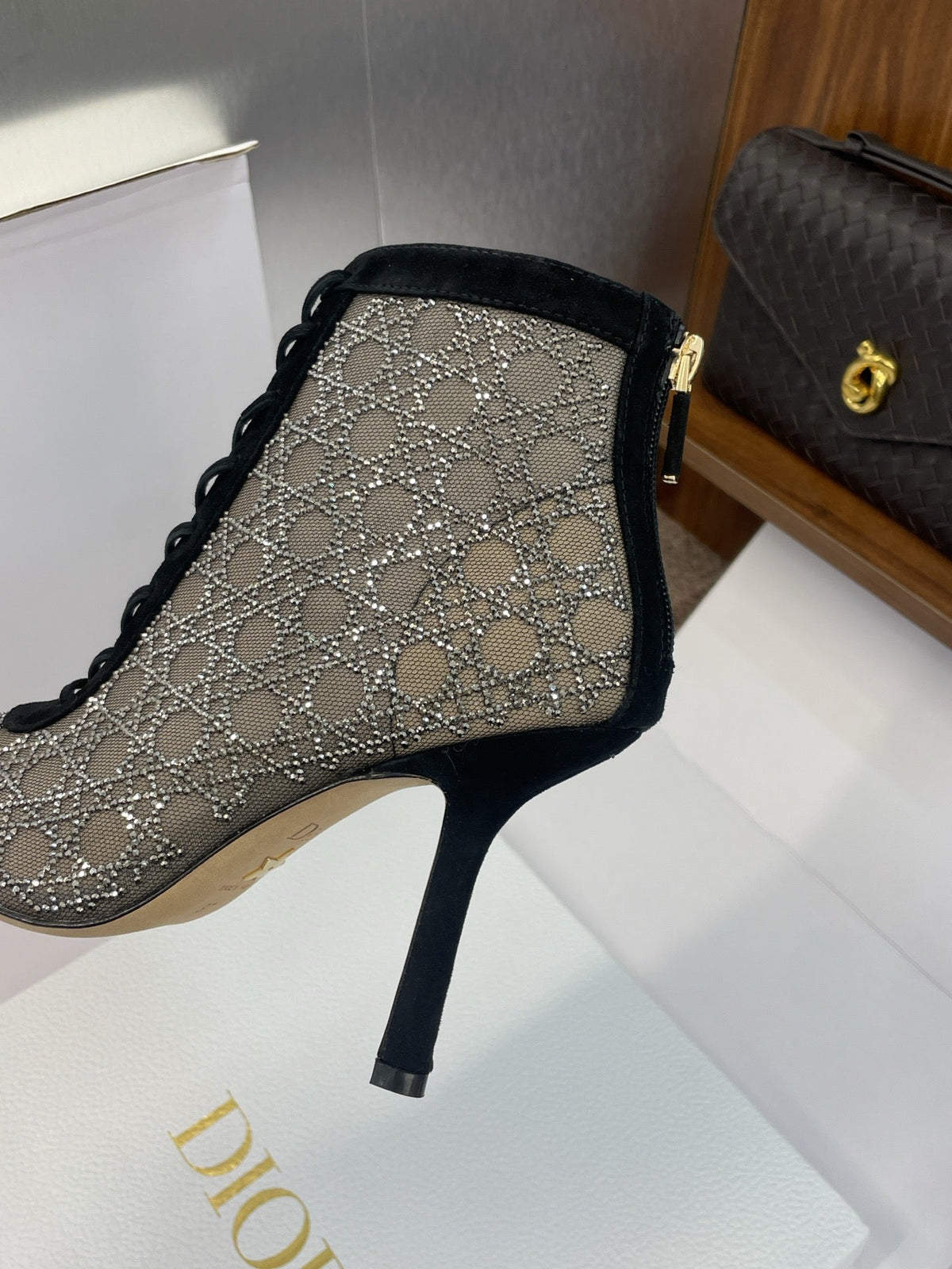 Dior CD-Capture Crystal High-Heel Ankle Boots – 2025 Spring/Summer Runway