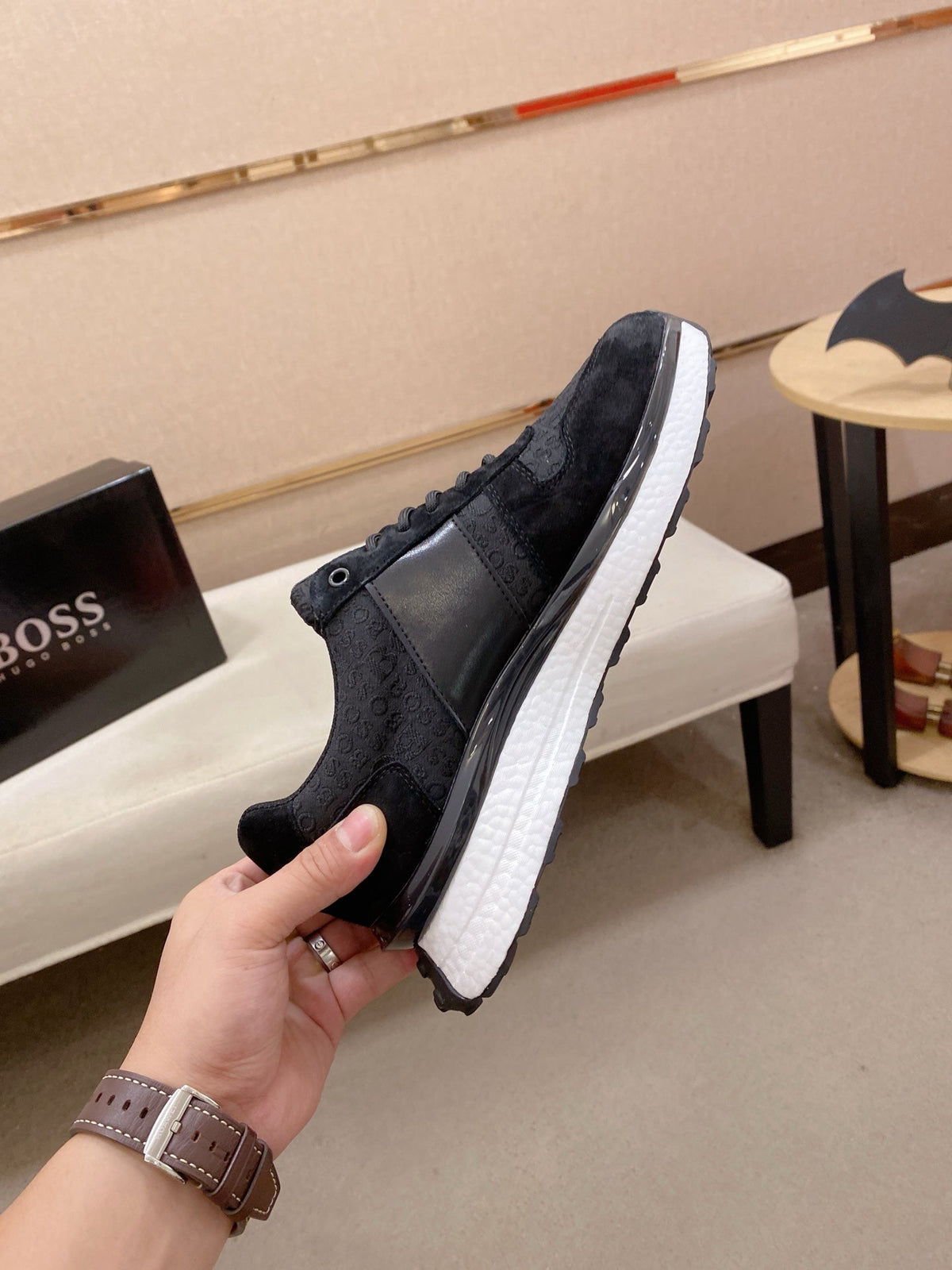 Boss Italian Leather Casual Sneakers
