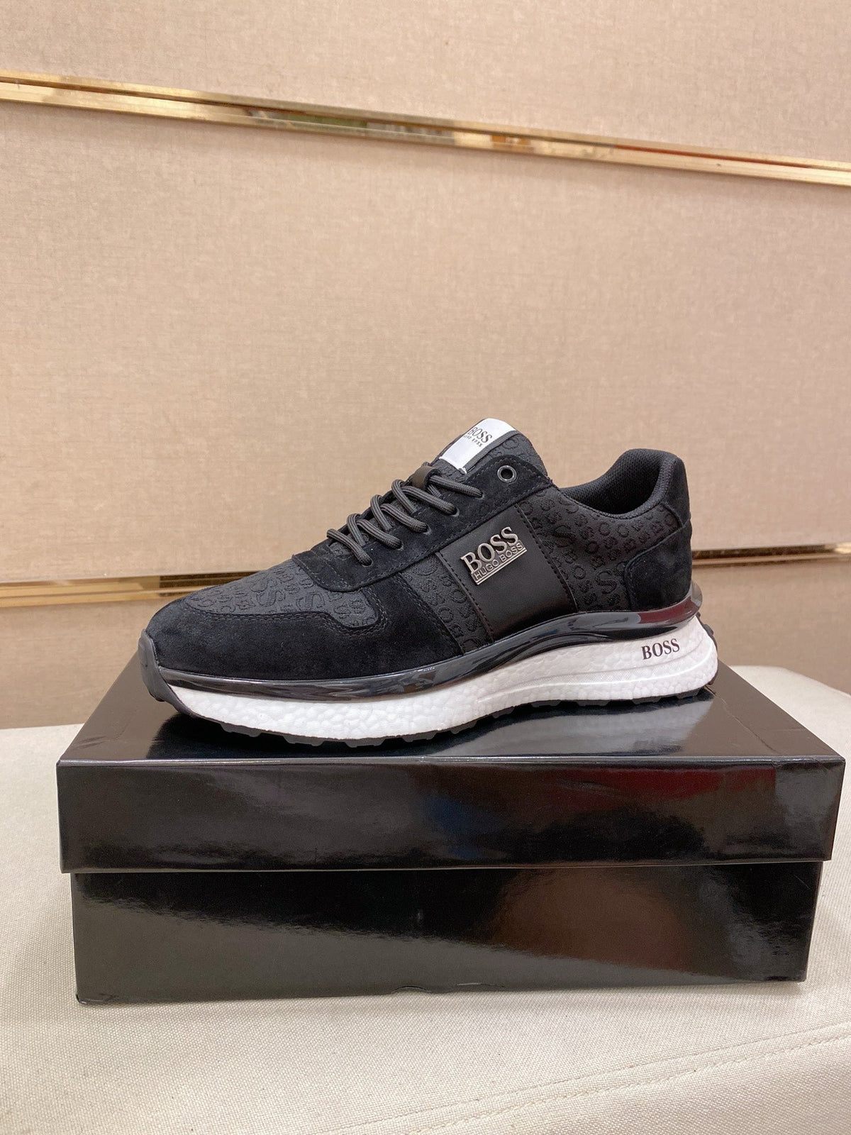 Boss Italian Leather Casual Sneakers