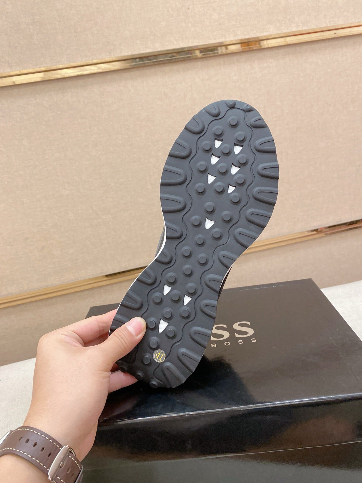 Boss Italian Leather Casual Sneakers