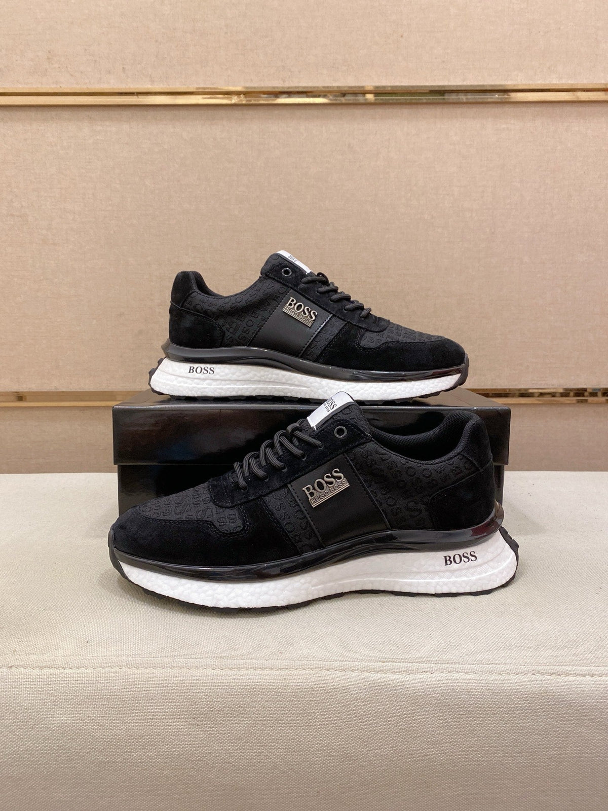 Boss Italian Leather Casual Sneakers