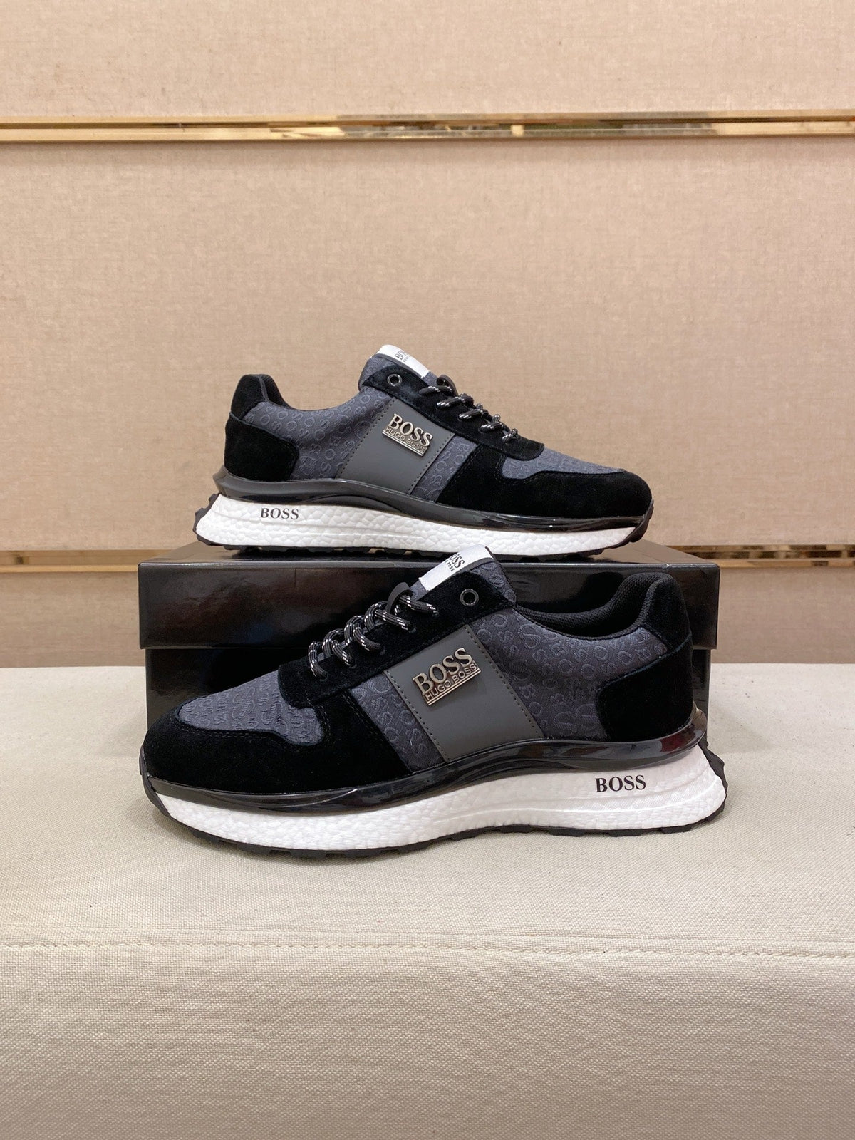 Boss Italian Leather Casual Sneakers