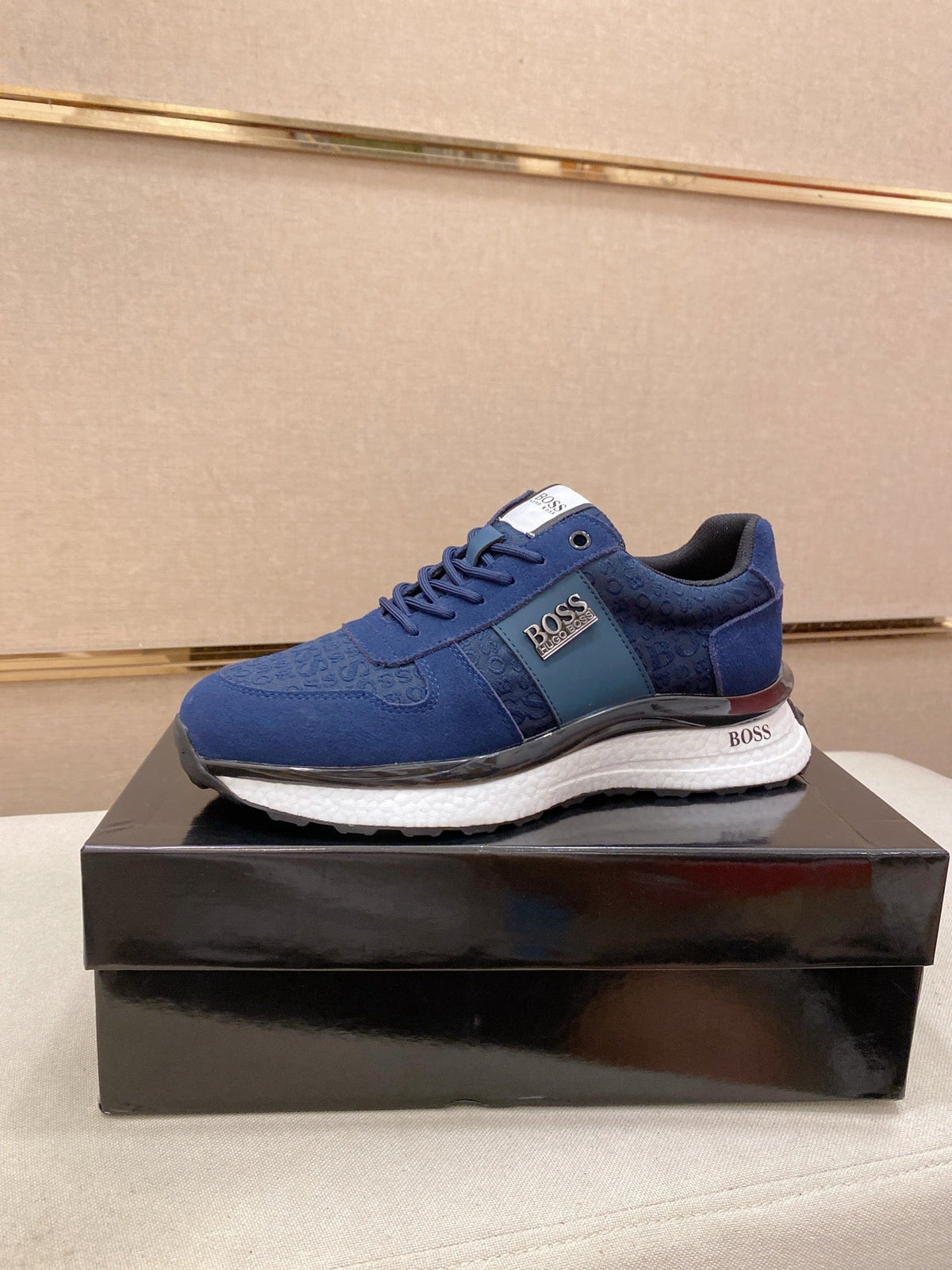 Boss Italian Leather Casual Sneakers