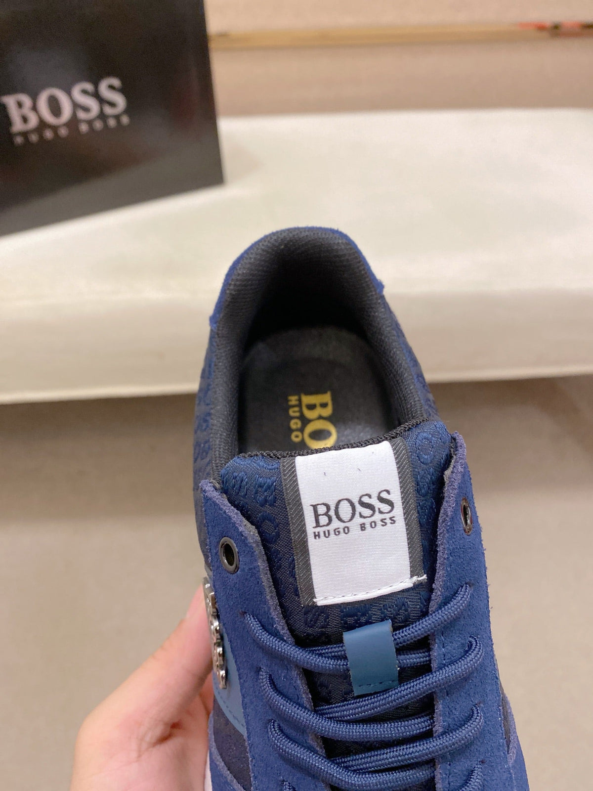 Boss Italian Leather Casual Sneakers