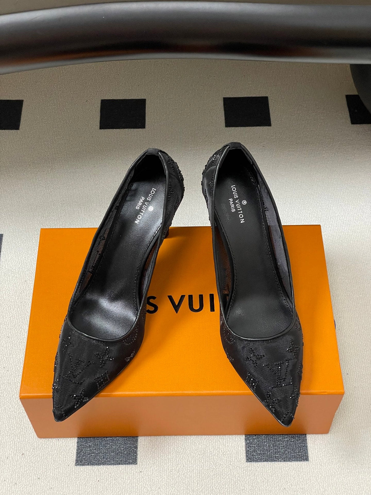 Louis Vuitton Gala Mesh Rhinestone High Heels – 25SS