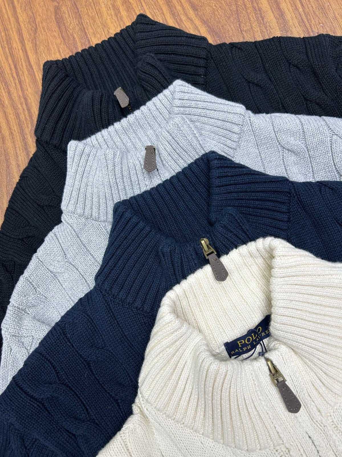 Ralph Lauren Unisex Cable Knit Zip Cardigan