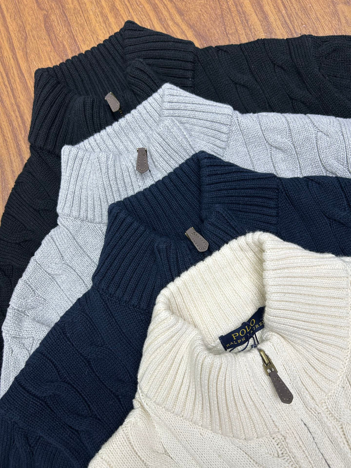 Ralph Lauren Unisex Cable Knit Zip Cardigan