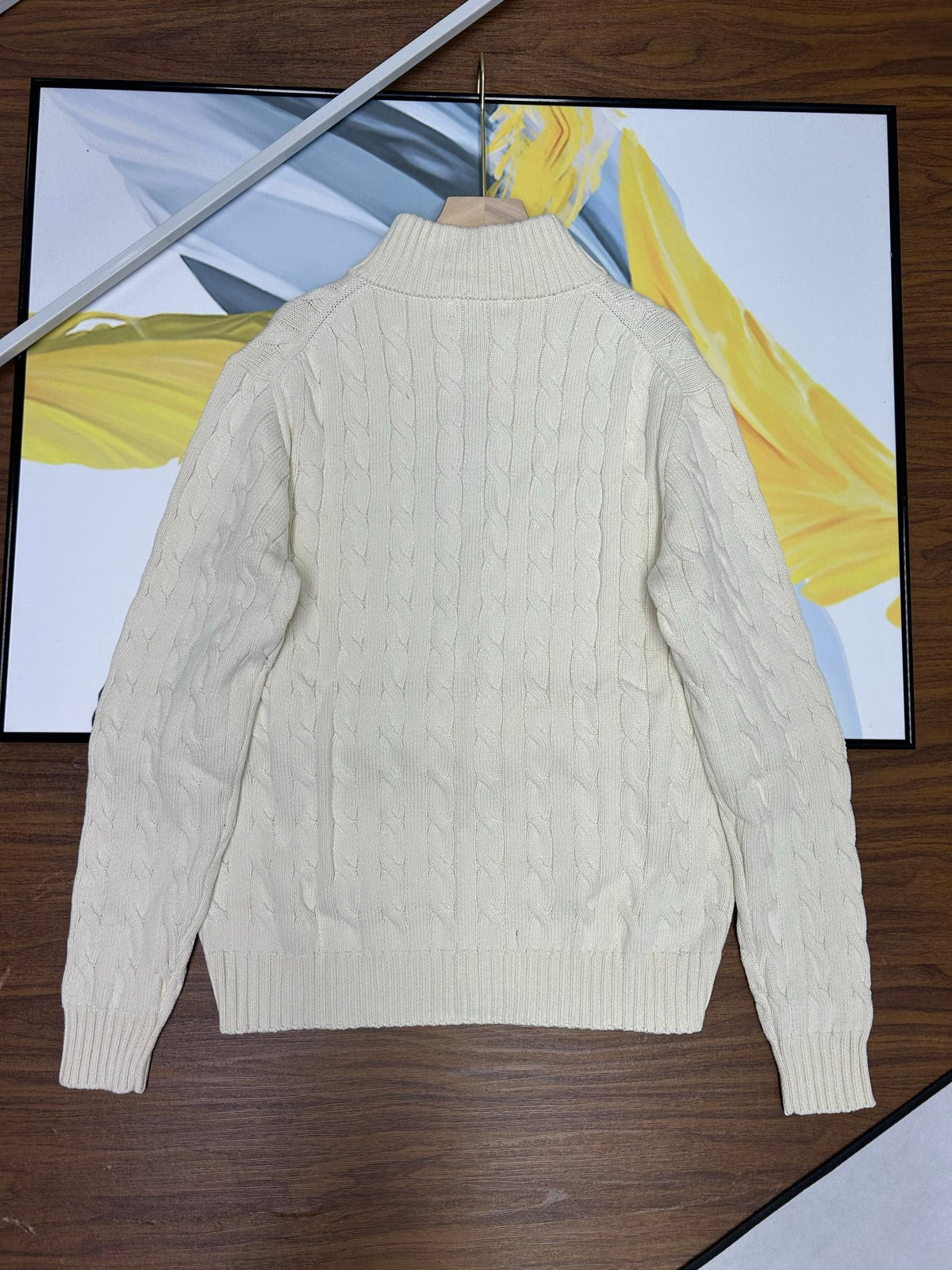 Ralph Lauren Unisex Cable Knit Zip Cardigan